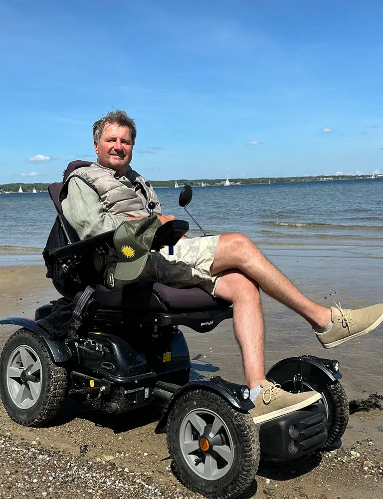 Philipp Hanf am Strand